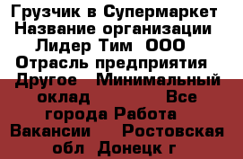 Грузчик в Супермаркет › Название организации ­ Лидер Тим, ООО › Отрасль предприятия ­ Другое › Минимальный оклад ­ 19 000 - Все города Работа » Вакансии   . Ростовская обл.,Донецк г.